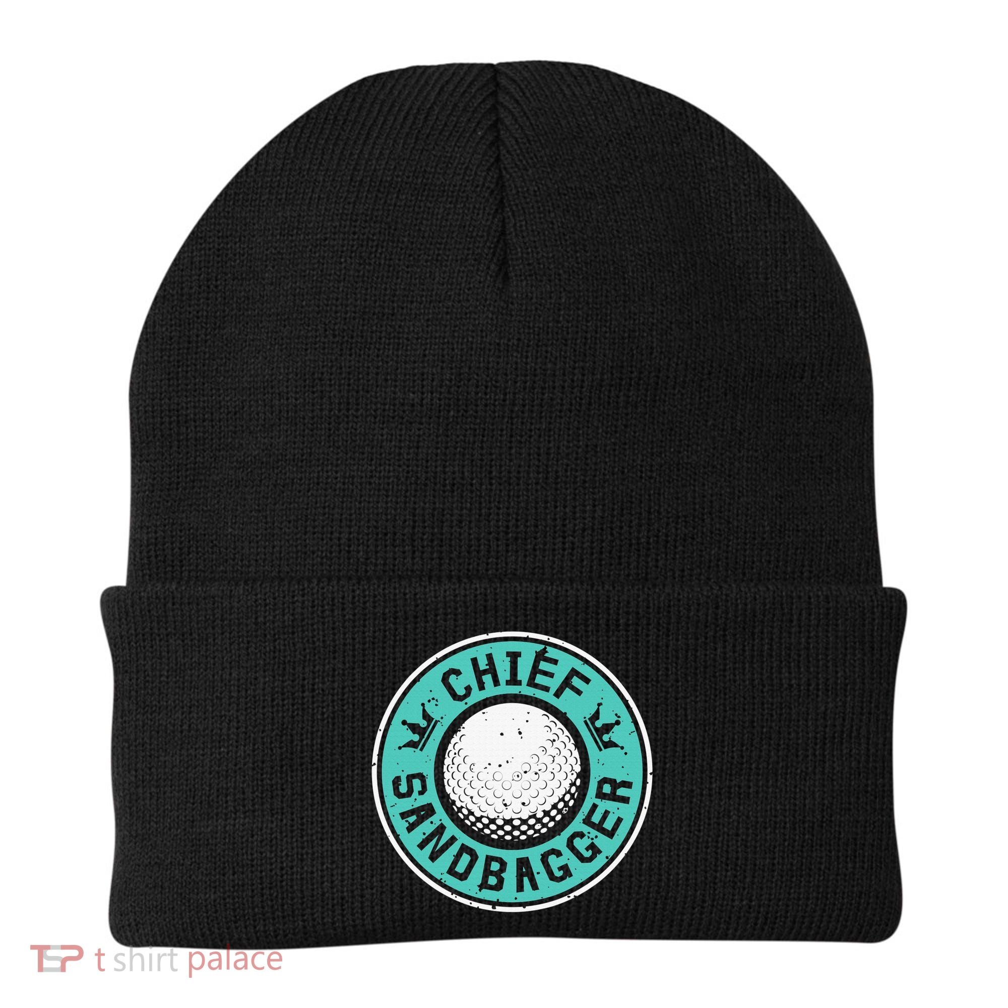 Chief Sandbagger Gag Funny Golf Team Gift Beanie