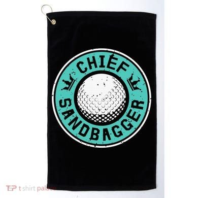 Chief Sandbagger Gag Funny Golf Team Gift Golf Towel