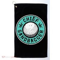 Chief Sandbagger Gag Funny Golf Team Gift Golf Towel thumb 0