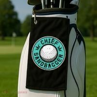 Chief Sandbagger Gag Funny Golf Team Gift Golf Towel thumb 2