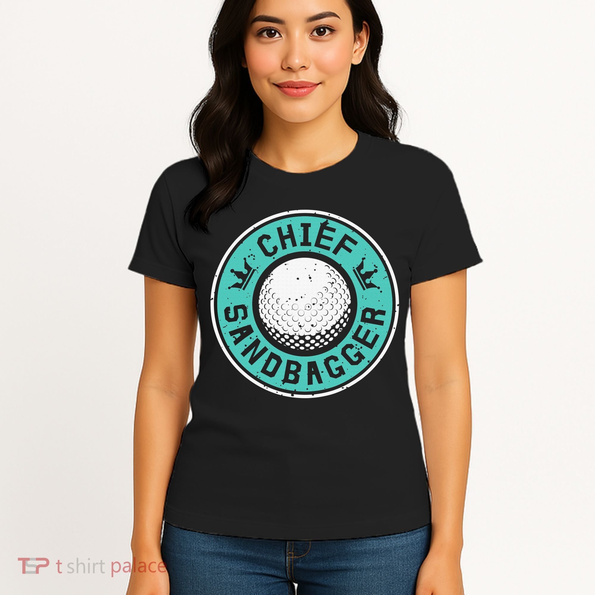 Chief Sandbagger Gag Funny Golf Team Gift Women's T-Shirt