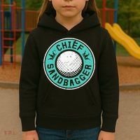 Chief Sandbagger Gag Funny Golf Team Gift Kids Hoodie thumb 3