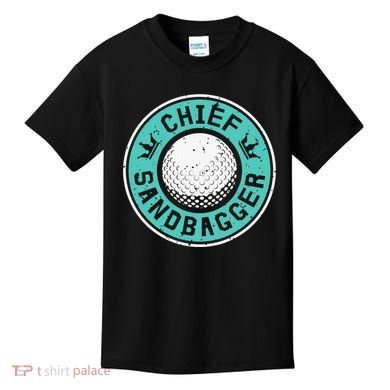 Chief Sandbagger Gag Funny Golf Team Gift Kids T-Shirt