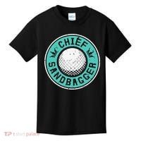 Chief Sandbagger Gag Funny Golf Team Gift Kids T-Shirt thumb 0