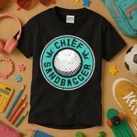 Chief Sandbagger Gag Funny Golf Team Gift Kids T-Shirt thumb 3