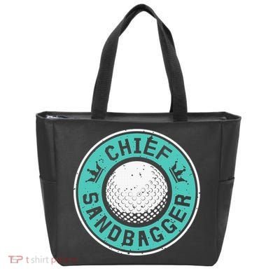 Chief Sandbagger Gag Funny Golf Team Gift Tote Bag
