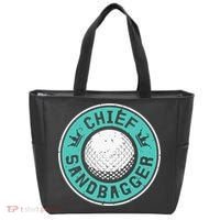 Chief Sandbagger Gag Funny Golf Team Gift Tote Bag thumb 0