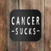 Cancer Sucks Gift Hooded Cancer Gift Coaster thumb 0