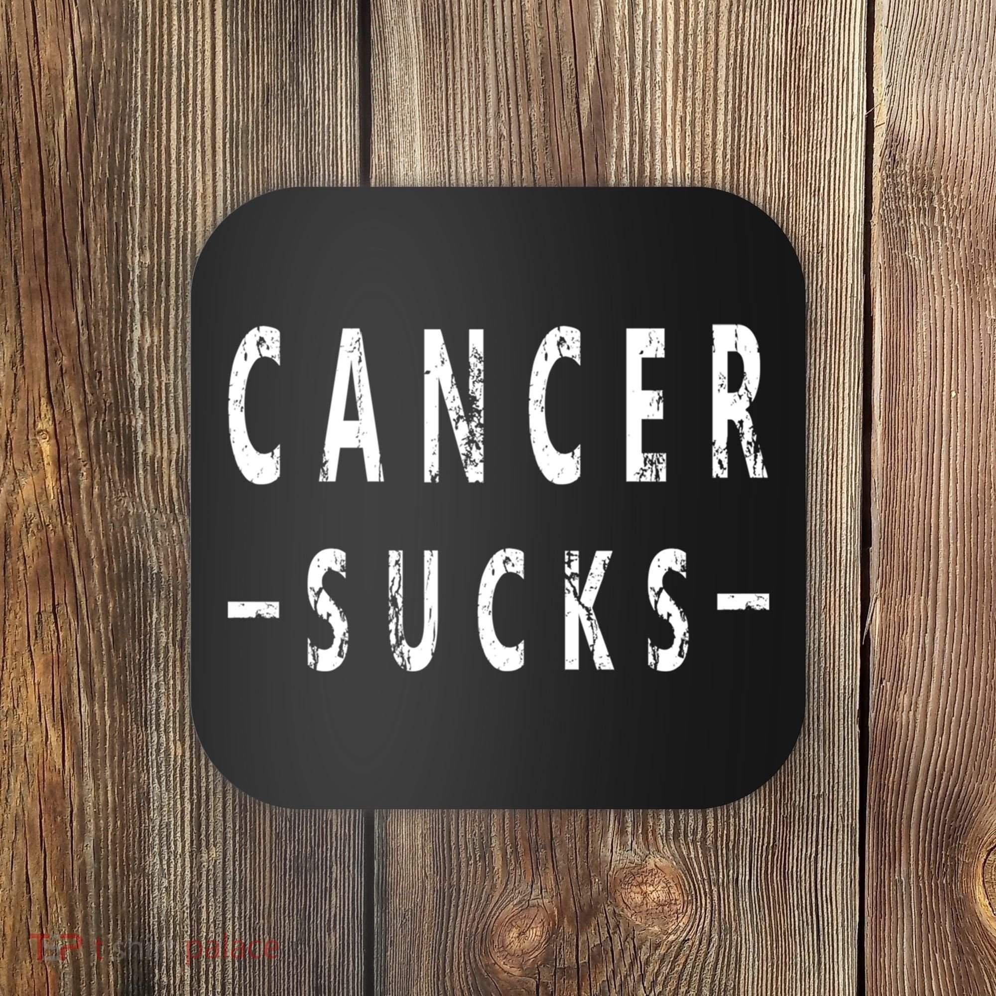 Cancer Sucks Gift Hooded Cancer Gift Coaster