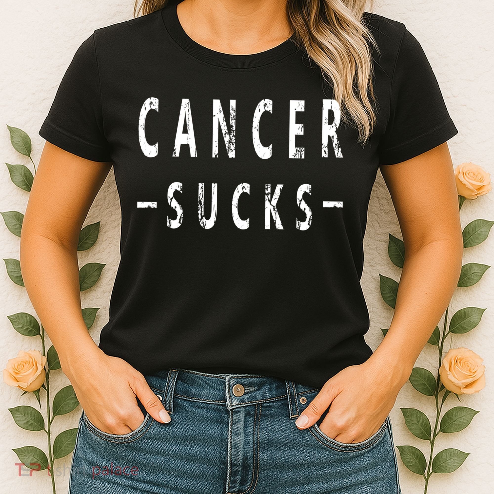 Cancer Sucks Gift Hooded Cancer Gift Women's T-Shirt