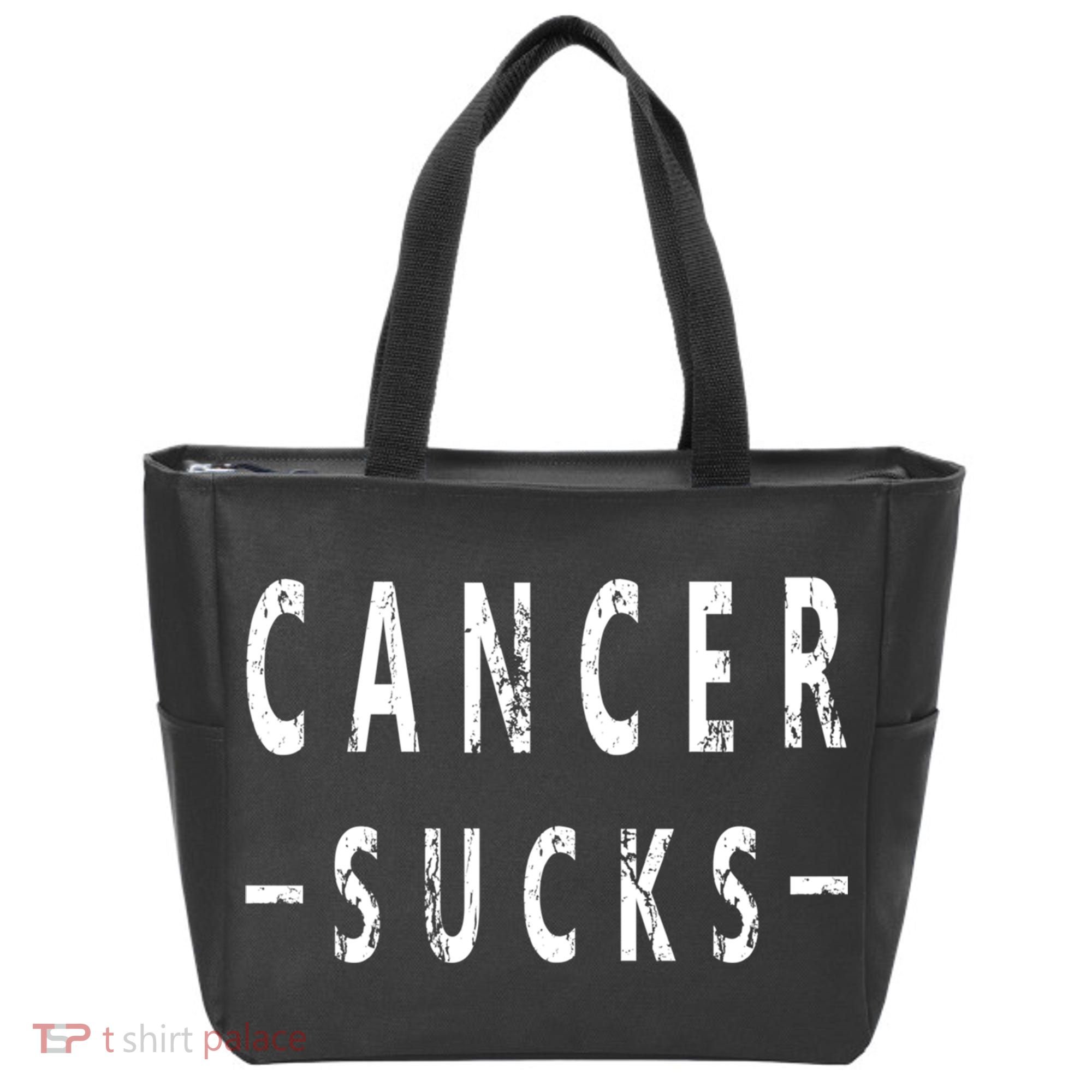 Cancer Sucks Gift Hooded Cancer Gift Tote Bag