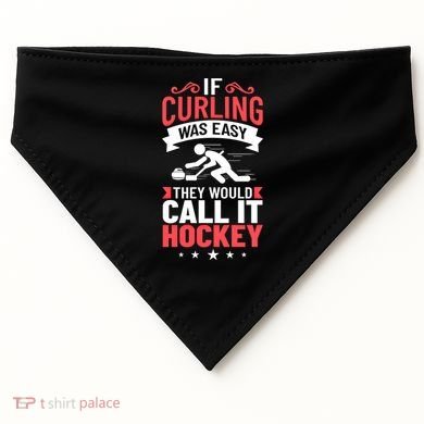 Curling Sport Game Curler Player Stones Broom Curl Gift USA-Made Doggie Bandana
