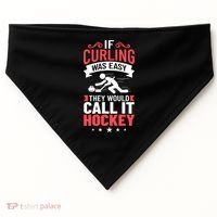 Curling Sport Game Curler Player Stones Broom Curl Gift USA-Made Doggie Bandana thumb 0