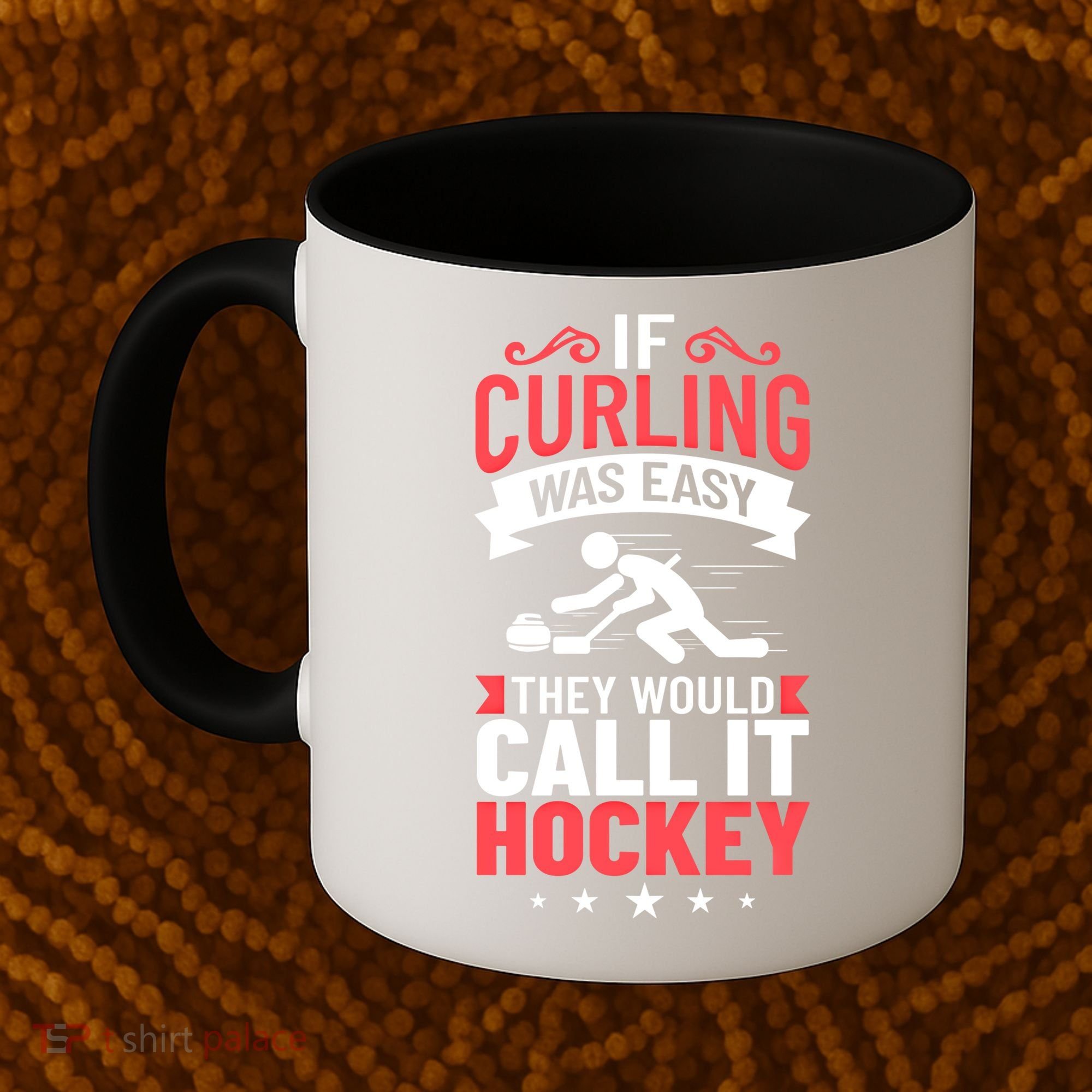 Curling Sport Game Curler Player Stones Broom Curl Gift Coffee Mug