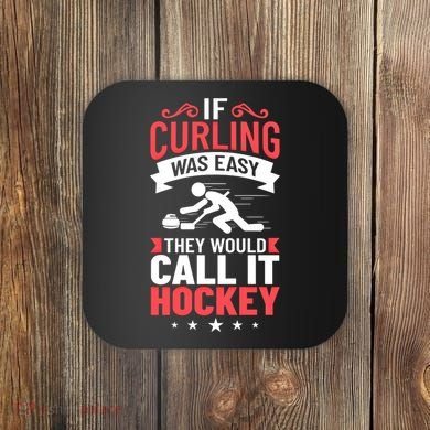 Curling Sport Game Curler Player Stones Broom Curl Gift Coaster