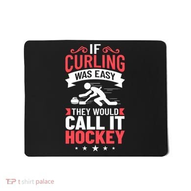 Curling Sport Game Curler Player Stones Broom Curl Gift Mousepad