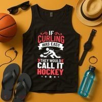 Curling Sport Game Curler Player Stones Broom Curl Gift Tank Top thumb 4