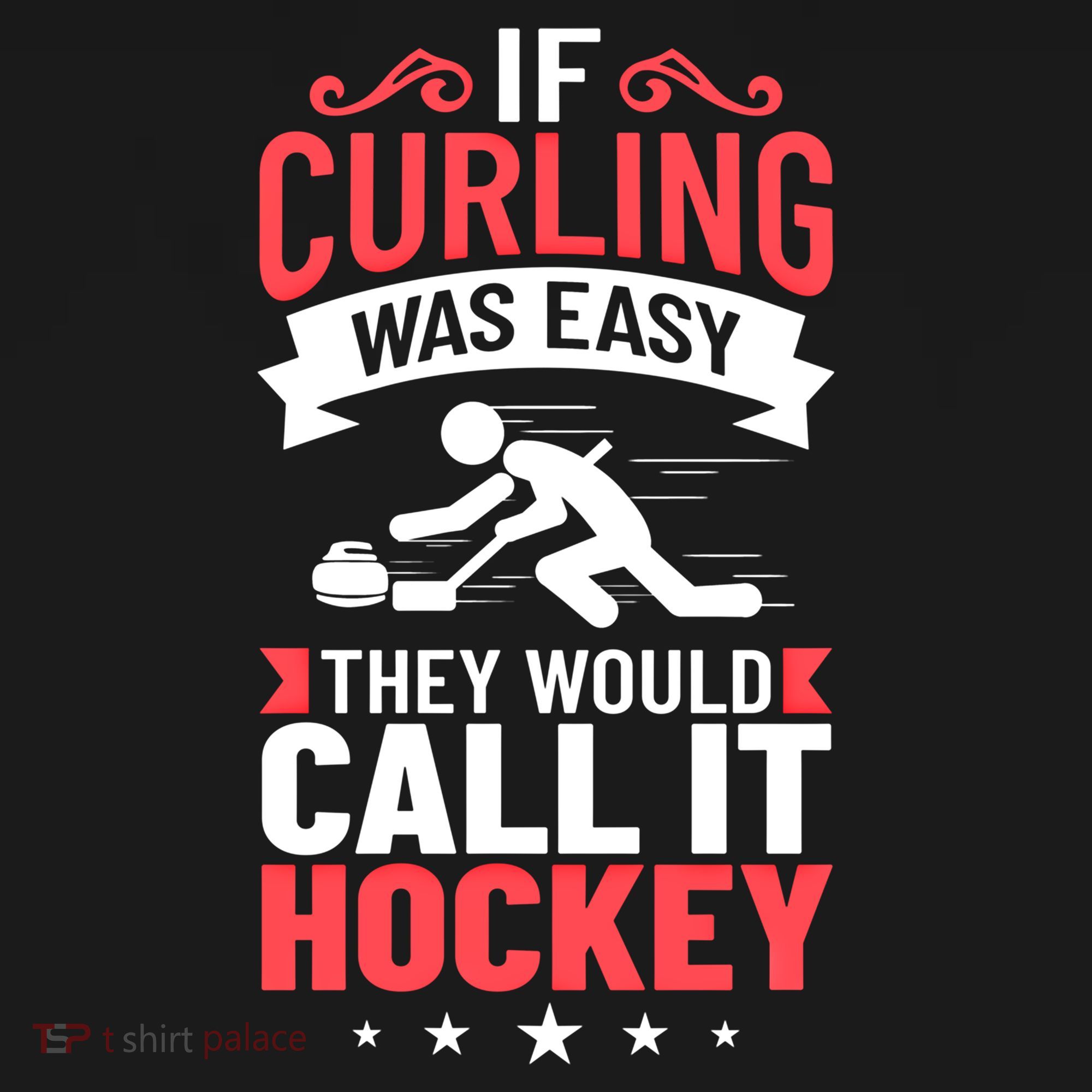Curling Sport Game Curler Player Stones Broom Curl Gift Women's T-Shirt