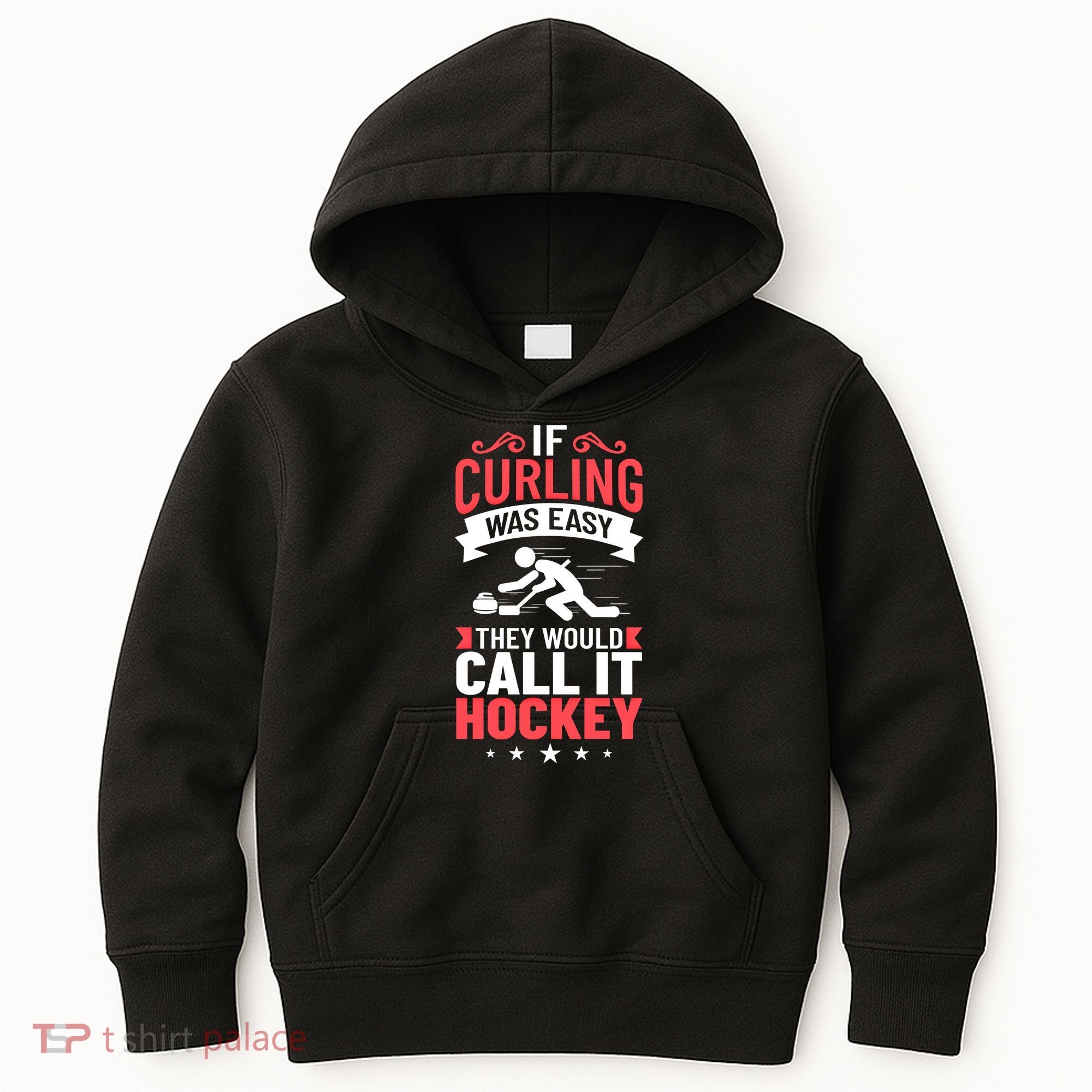 Curling Sport Game Curler Player Stones Broom Curl Gift Kids Hoodie