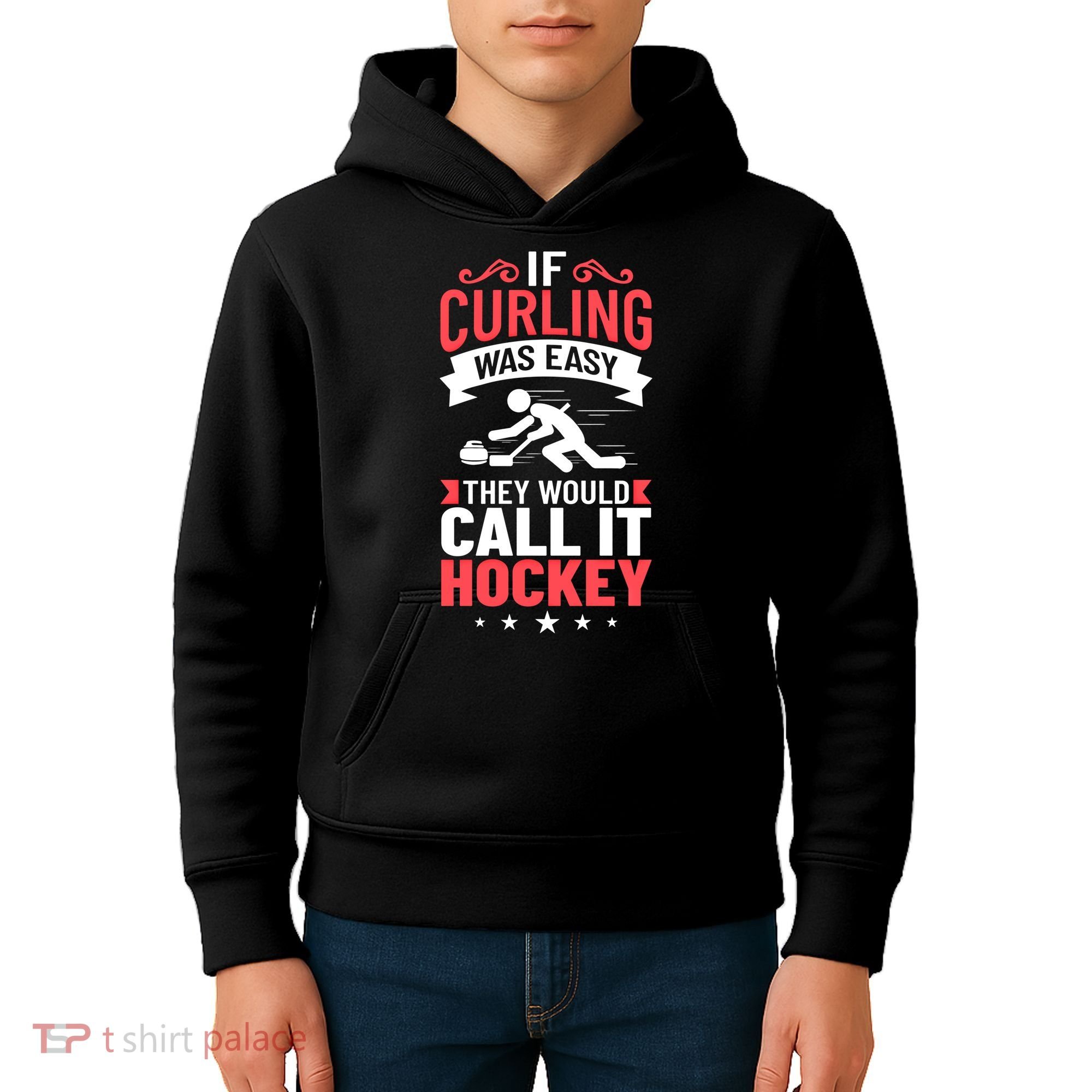 Curling Sport Game Curler Player Stones Broom Curl Gift Kids Hoodie
