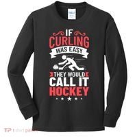 Curling Sport Game Curler Player Stones Broom Curl Gift Kids Long Sleeve Shirt thumb 0