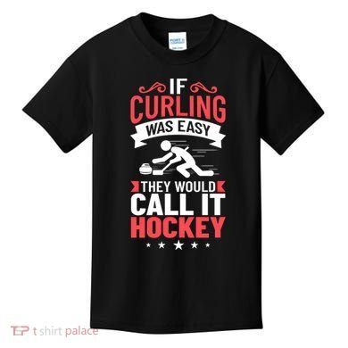 Curling Sport Game Curler Player Stones Broom Curl Gift Kids T-Shirt