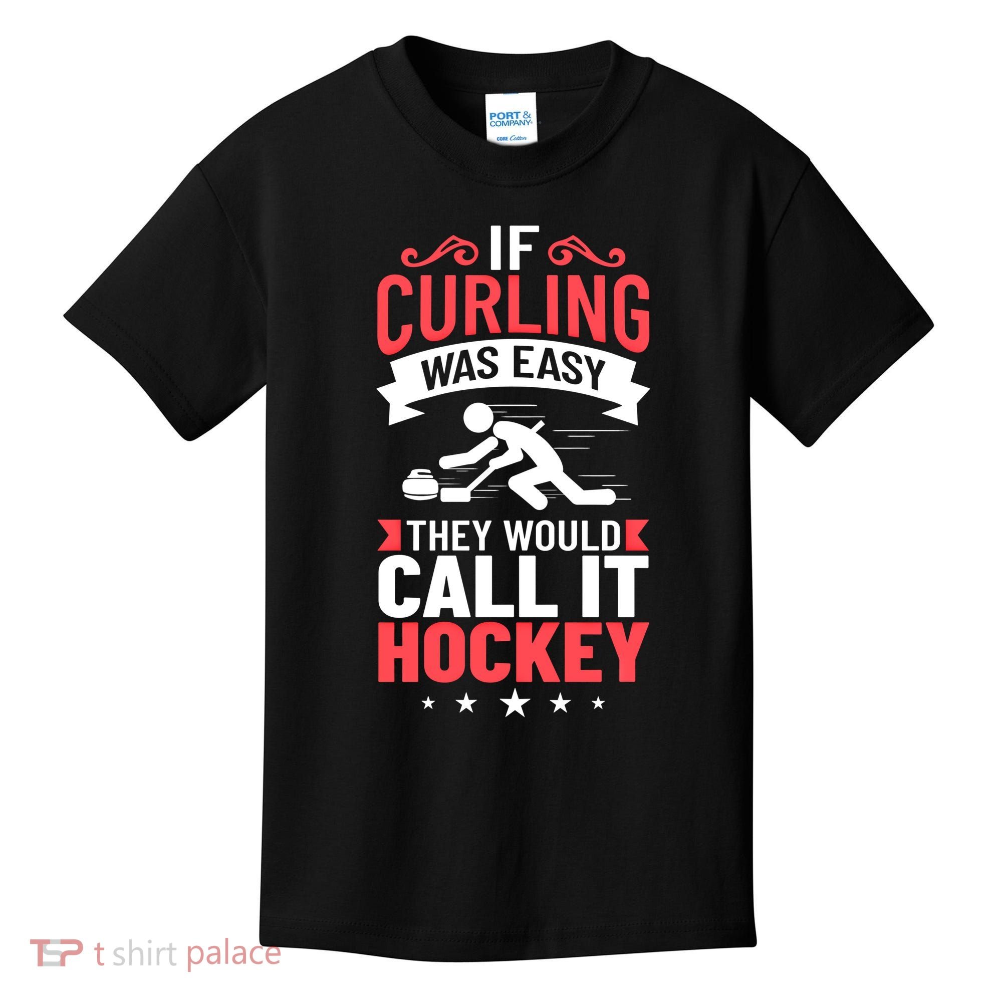 Curling Sport Game Curler Player Stones Broom Curl Gift Kids T-Shirt