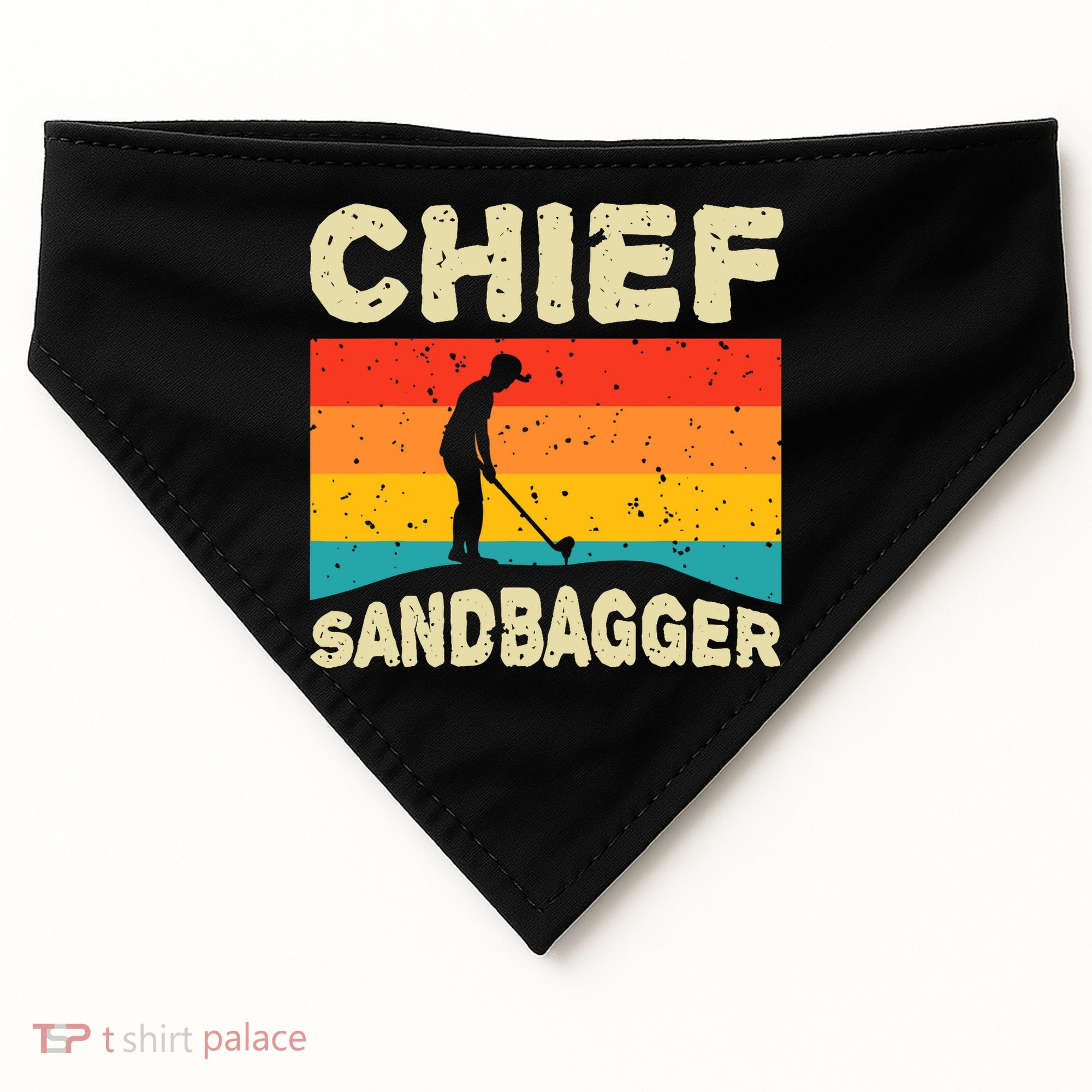 Chief Sandbagger Gag Golf USA-Made Doggie Bandana