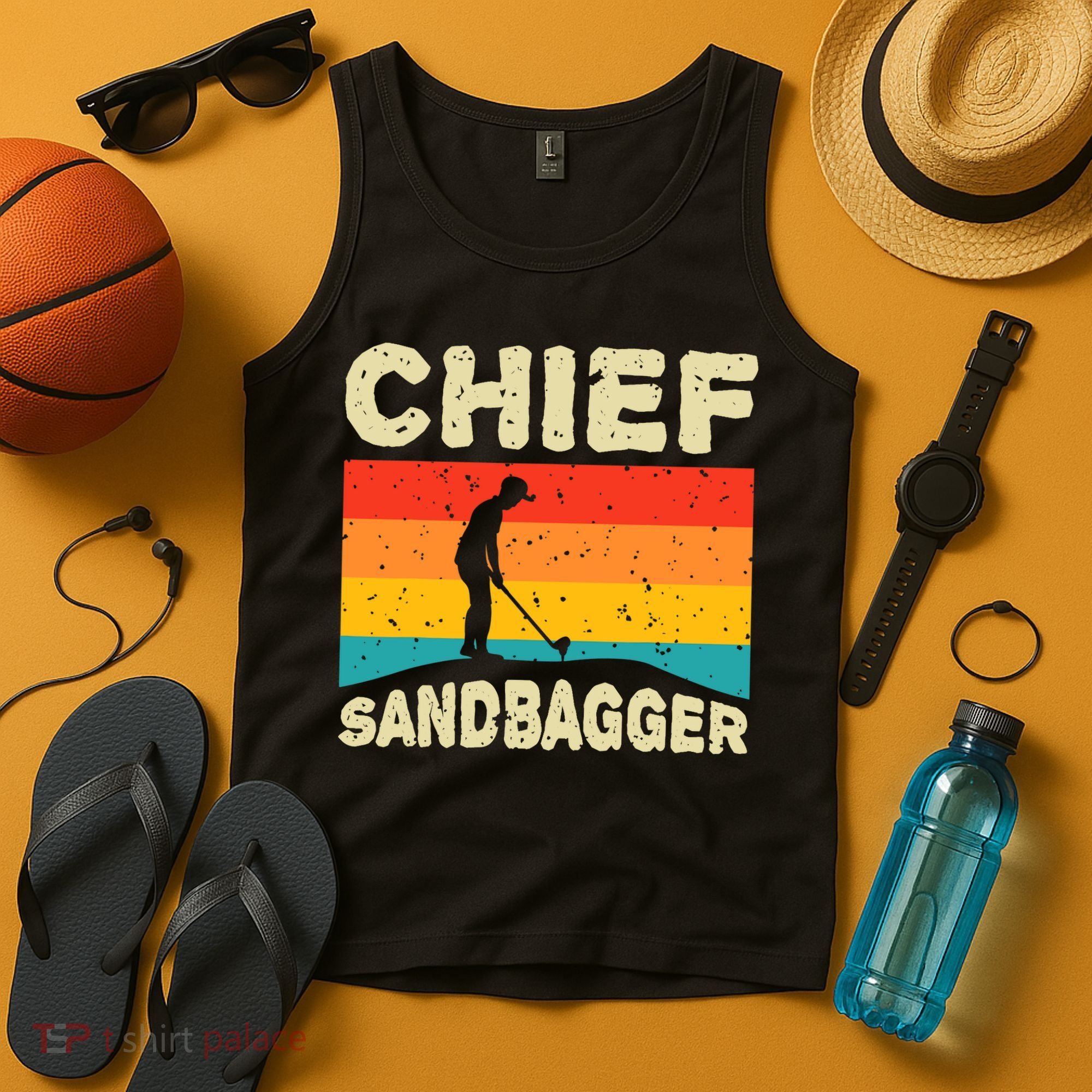Chief Sandbagger Gag Golf Tank Top