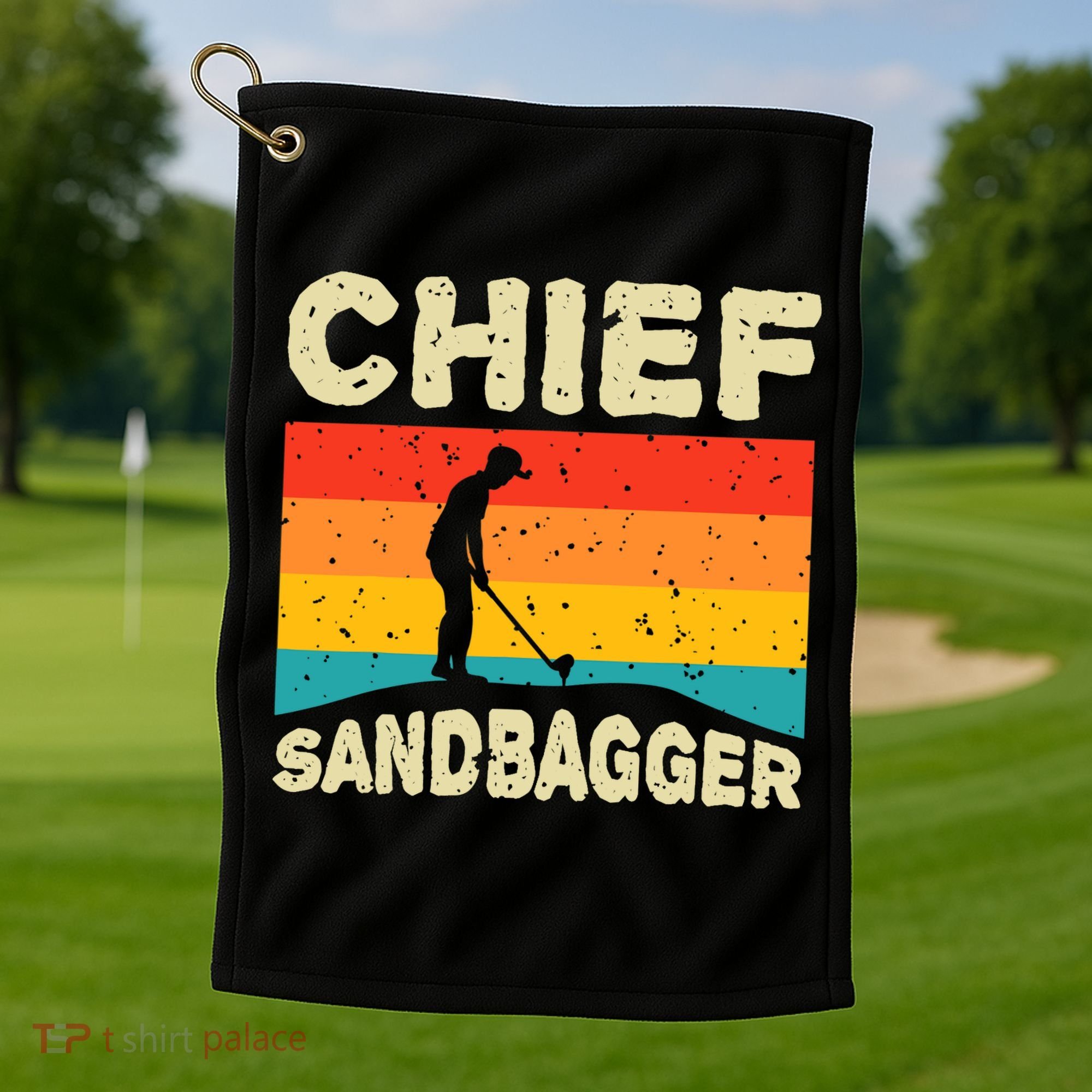 Chief Sandbagger Gag Golf Golf Towel