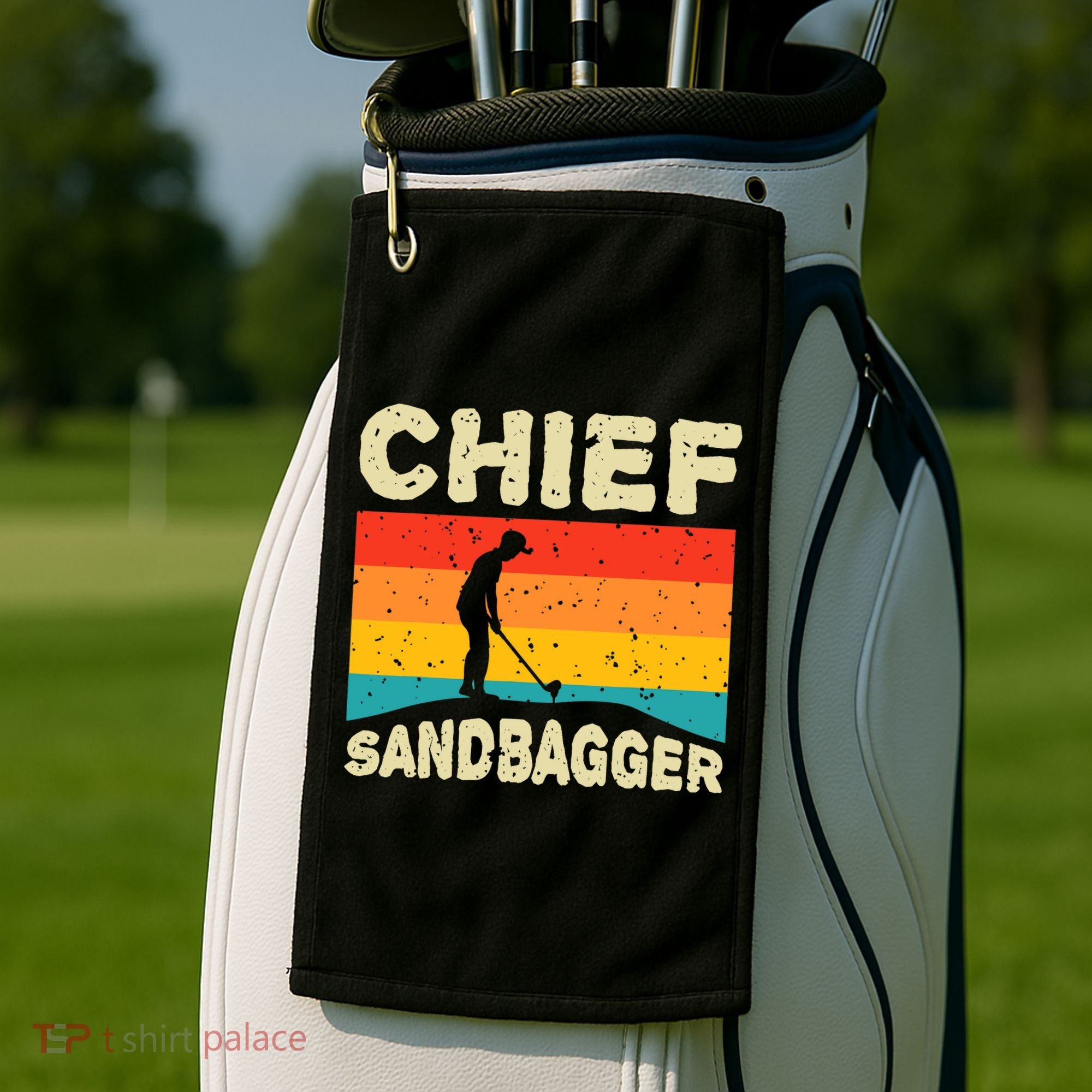 Chief Sandbagger Gag Golf Golf Towel