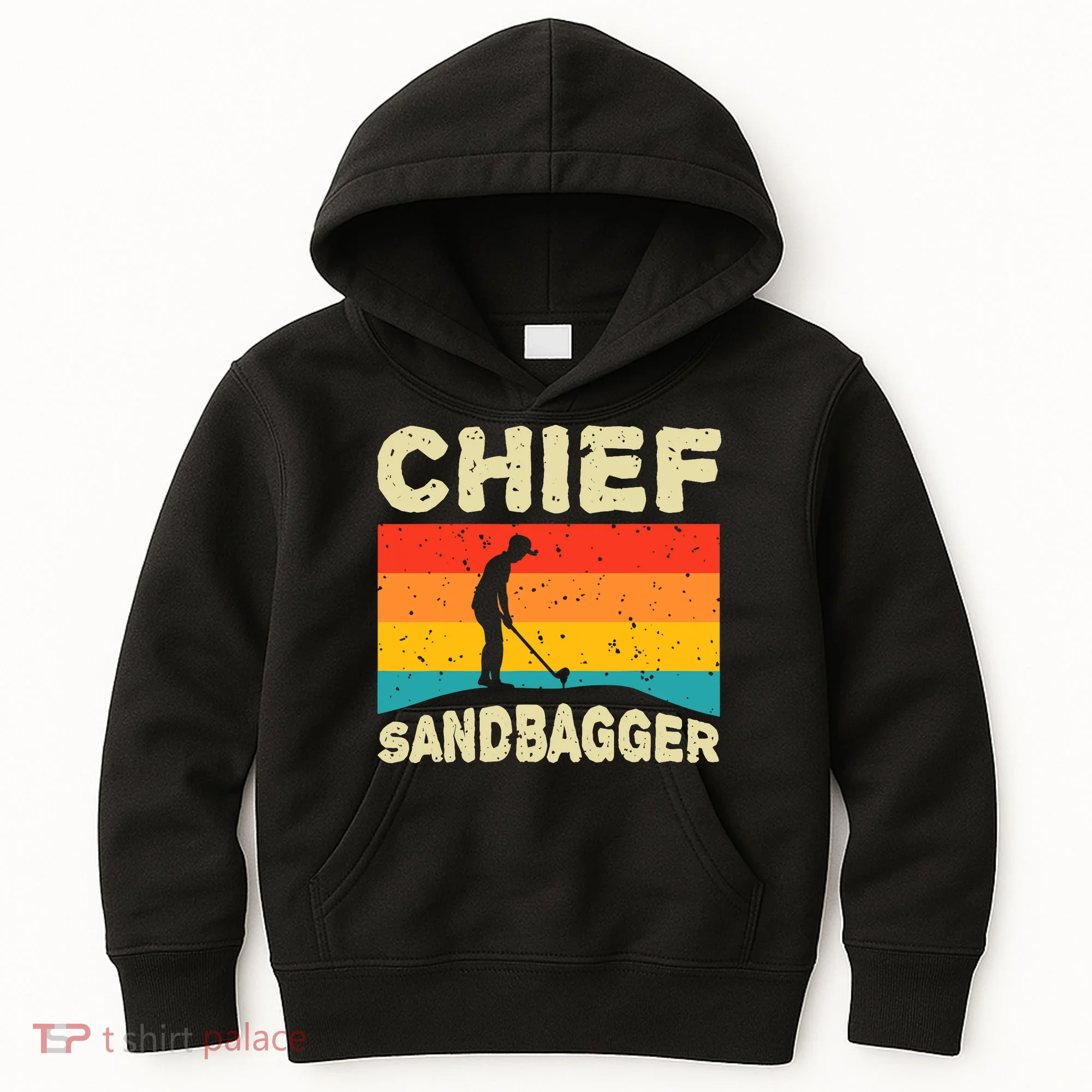 Chief Sandbagger Gag Golf Kids Hoodie