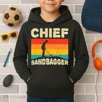 Chief Sandbagger Gag Golf Kids Hoodie thumb 2