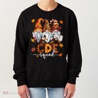 Cde Squad Gnome Nurse Leopard Thanksgiving Stethoscope Meaningful Gift Women's Sweatshirt thumb 0