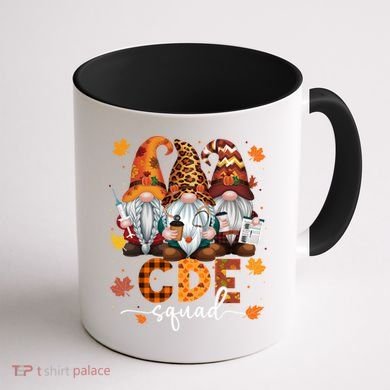 Cde Squad Gnome Nurse Leopard Thanksgiving Stethoscope Meaningful Gift Coffee Mug back