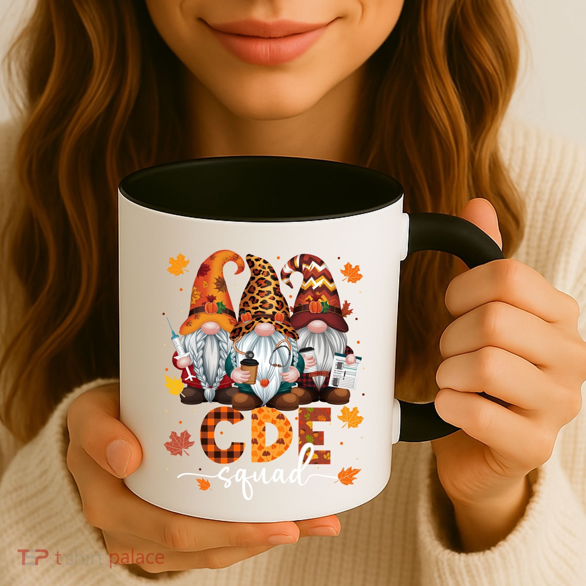 Cde Squad Gnome Nurse Leopard Thanksgiving Stethoscope Meaningful Gift Coffee Mug