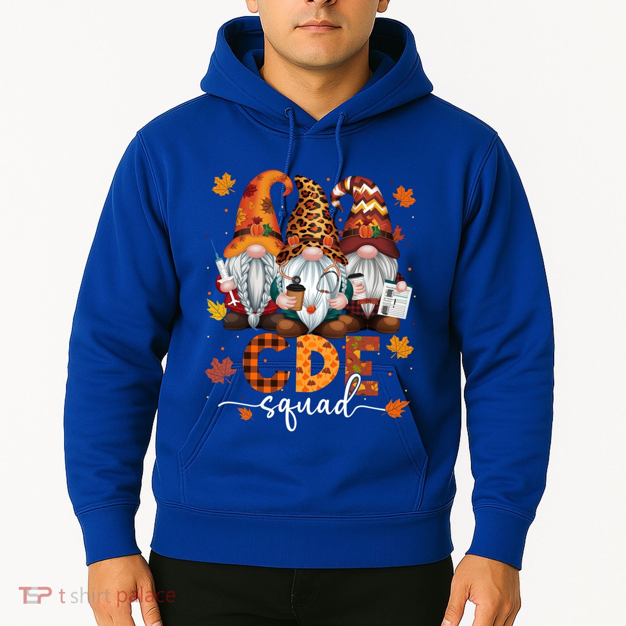Cde Squad Gnome Nurse Leopard Thanksgiving Stethoscope Meaningful Gift Hoodie