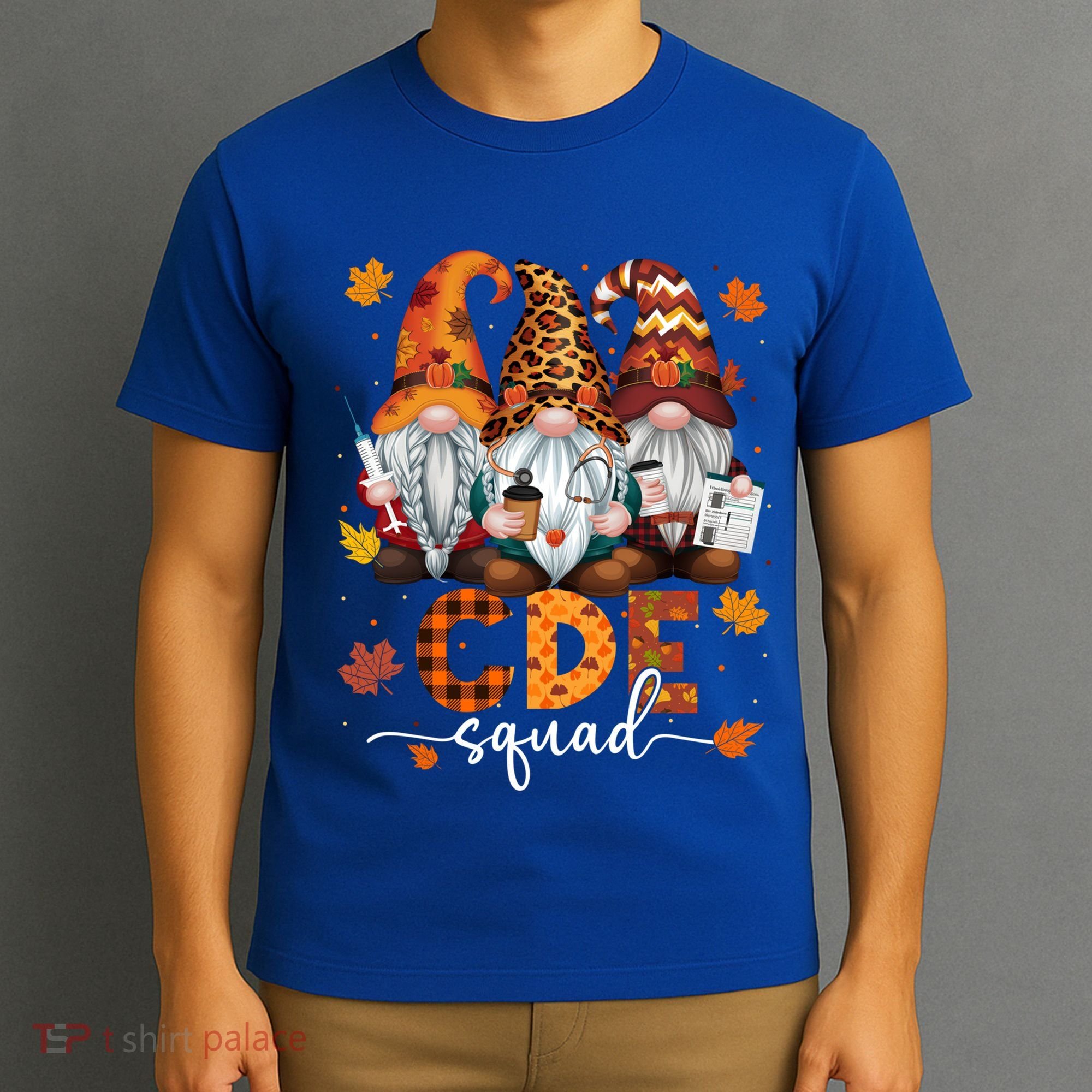 Cde Squad Gnome Nurse Leopard Thanksgiving Stethoscope Meaningful Gift T-Shirt