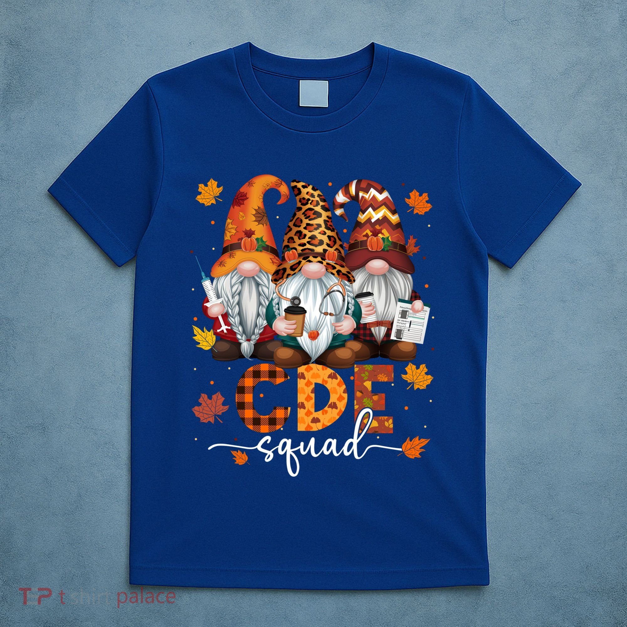 Cde Squad Gnome Nurse Leopard Thanksgiving Stethoscope Meaningful Gift T-Shirt