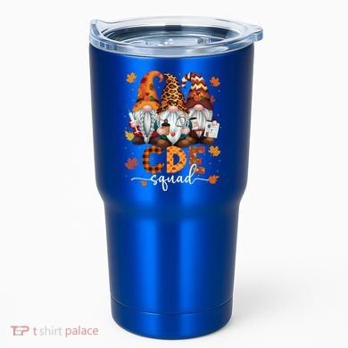 Cde Squad Gnome Nurse Leopard Thanksgiving Stethoscope Meaningful Gift Tumbler