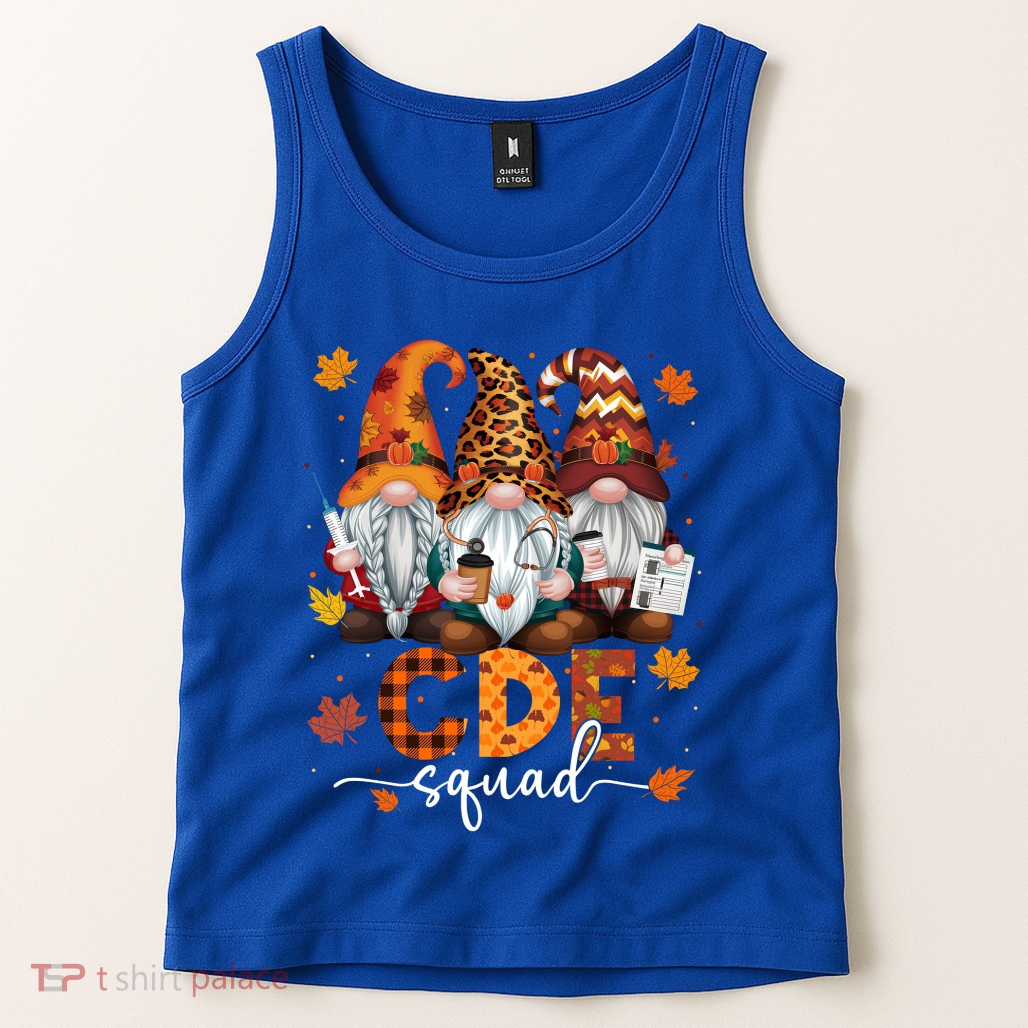 Cde Squad Gnome Nurse Leopard Thanksgiving Stethoscope Meaningful Gift Tank Top