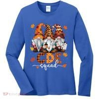 Cde Squad Gnome Nurse Leopard Thanksgiving Stethoscope Meaningful Gift Women's Long Sleeve Shirt thumb 0