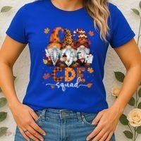 Cde Squad Gnome Nurse Leopard Thanksgiving Stethoscope Meaningful Gift Women's T-Shirt thumb 2