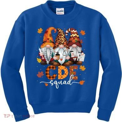 Cde Squad Gnome Nurse Leopard Thanksgiving Stethoscope Meaningful Gift Kids Sweatshirt
