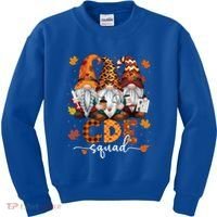 Cde Squad Gnome Nurse Leopard Thanksgiving Stethoscope Meaningful Gift Kids Sweatshirt thumb 0
