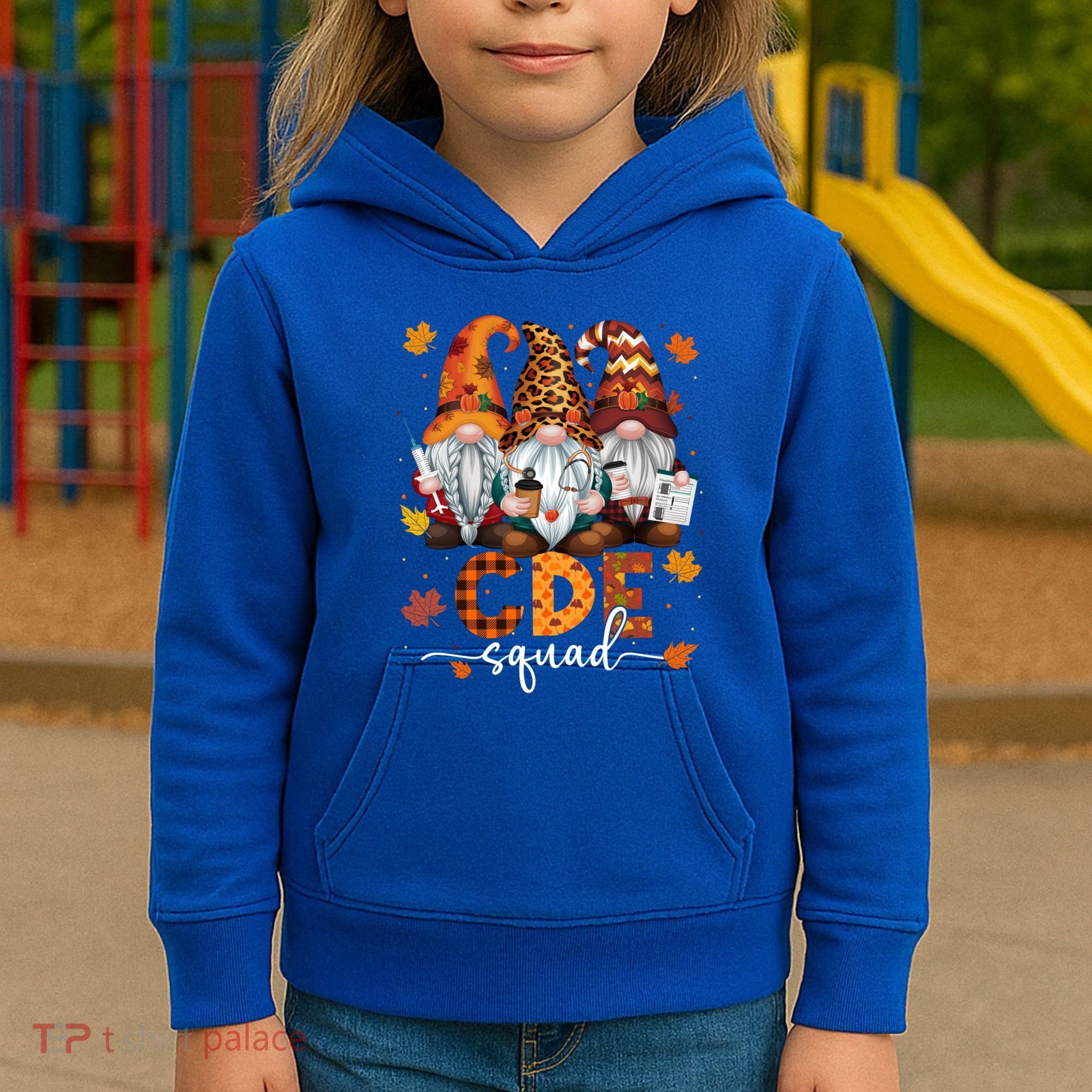 Cde Squad Gnome Nurse Leopard Thanksgiving Stethoscope Meaningful Gift Kids Hoodie