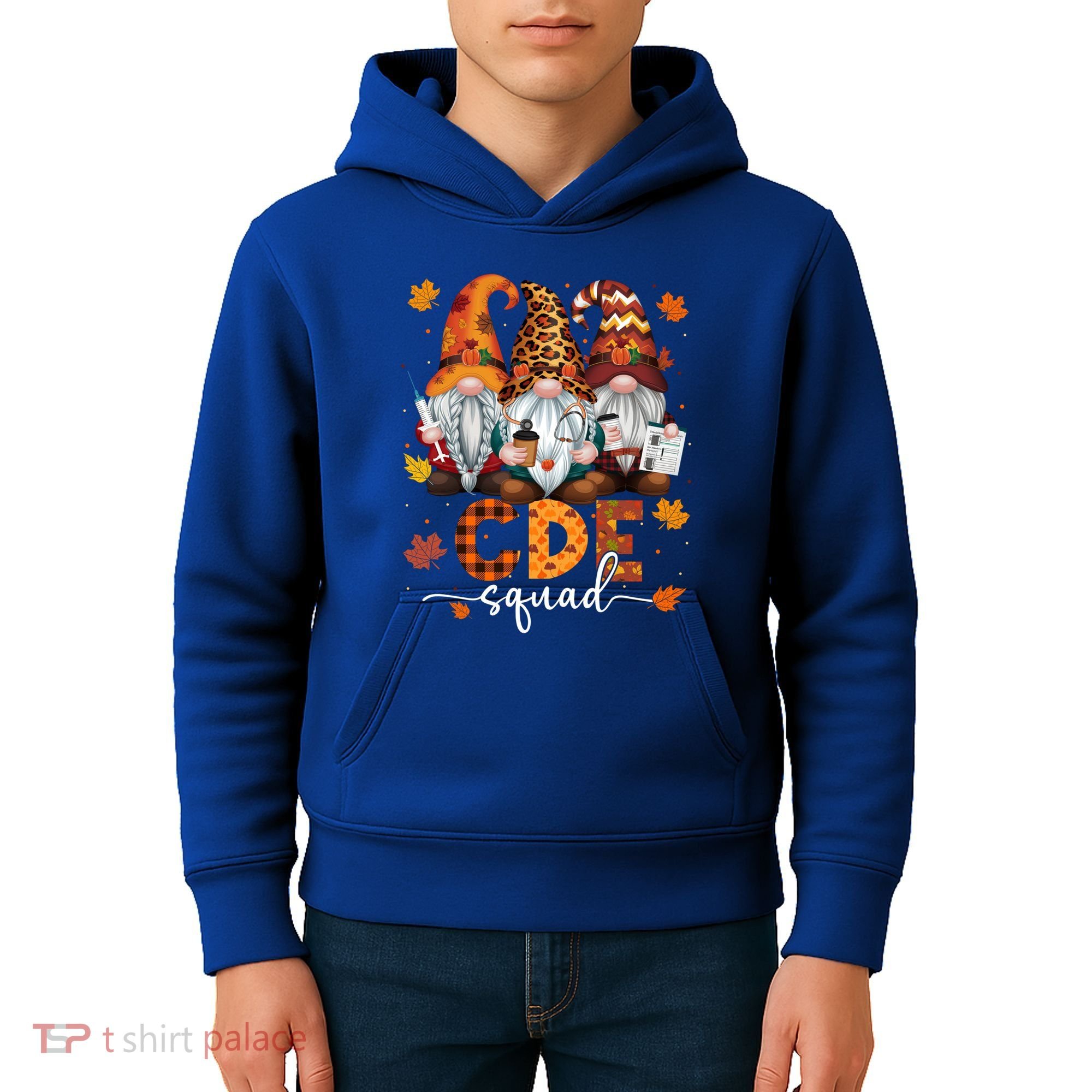 Cde Squad Gnome Nurse Leopard Thanksgiving Stethoscope Meaningful Gift Kids Hoodie