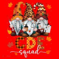 Cde Squad Gnome Nurse Leopard Thanksgiving Stethoscope Meaningful Gift Santa Hat thumb 1