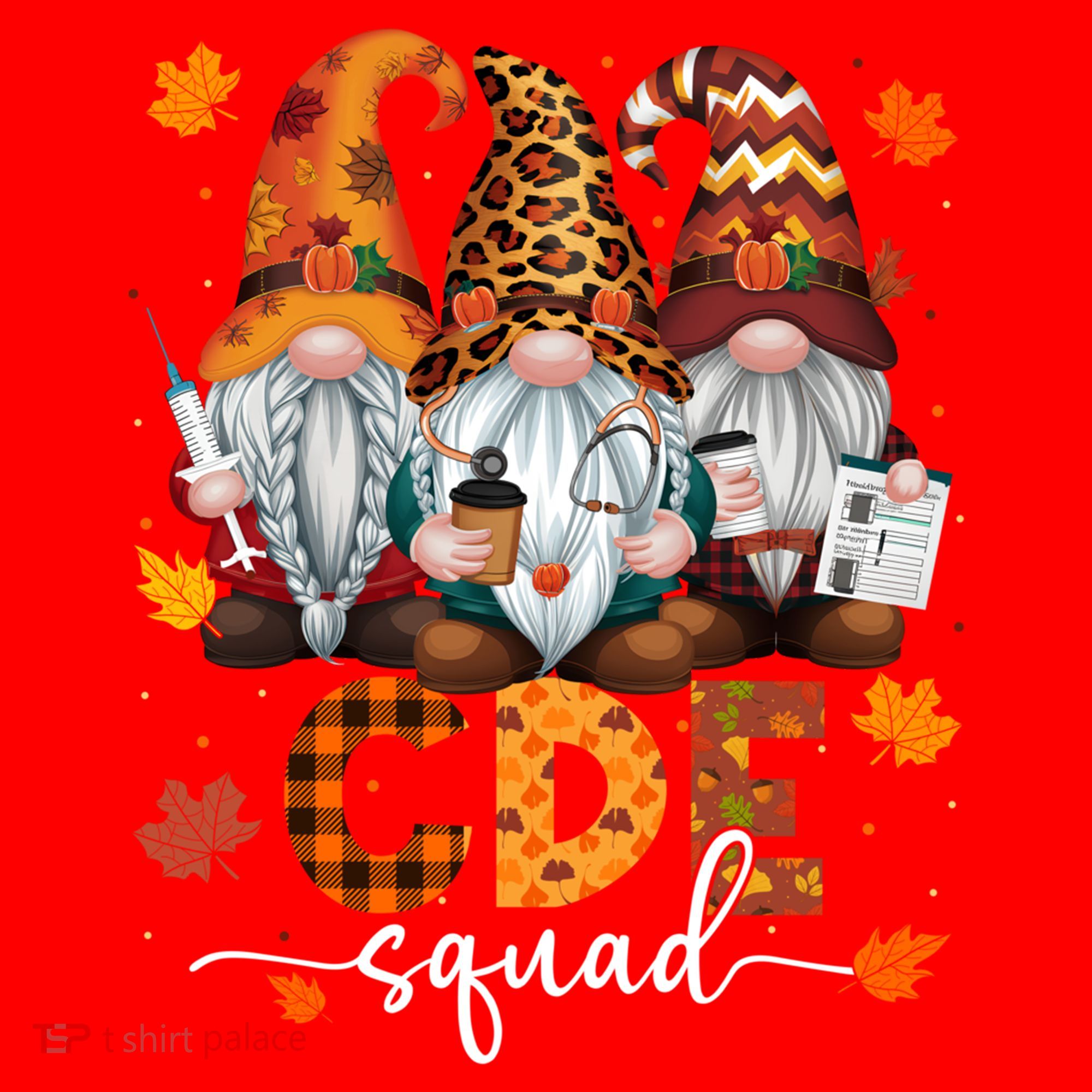 Cde Squad Gnome Nurse Leopard Thanksgiving Stethoscope Meaningful Gift Santa Hat