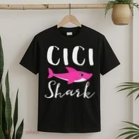 Cici Shark Grandma Grandmother Shark T-Shirt thumb 2